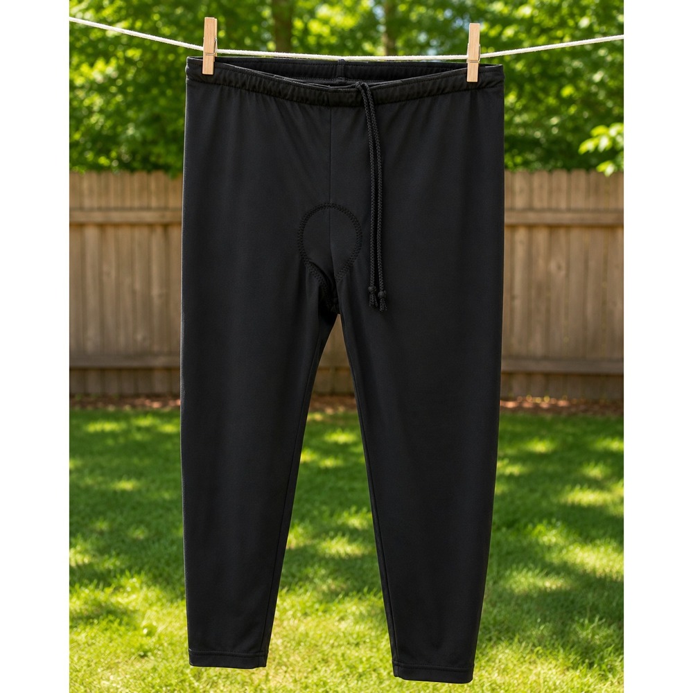 AEROTECH DESIGNS Tall Men's Padded Cycling Pants XXL Black Athletic Bike Tights